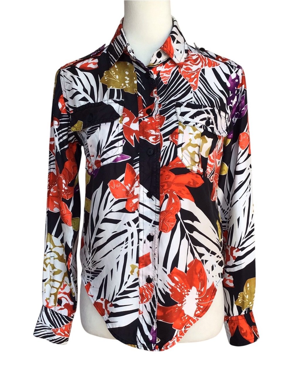 See By Chloe Silk Button Up Blouse